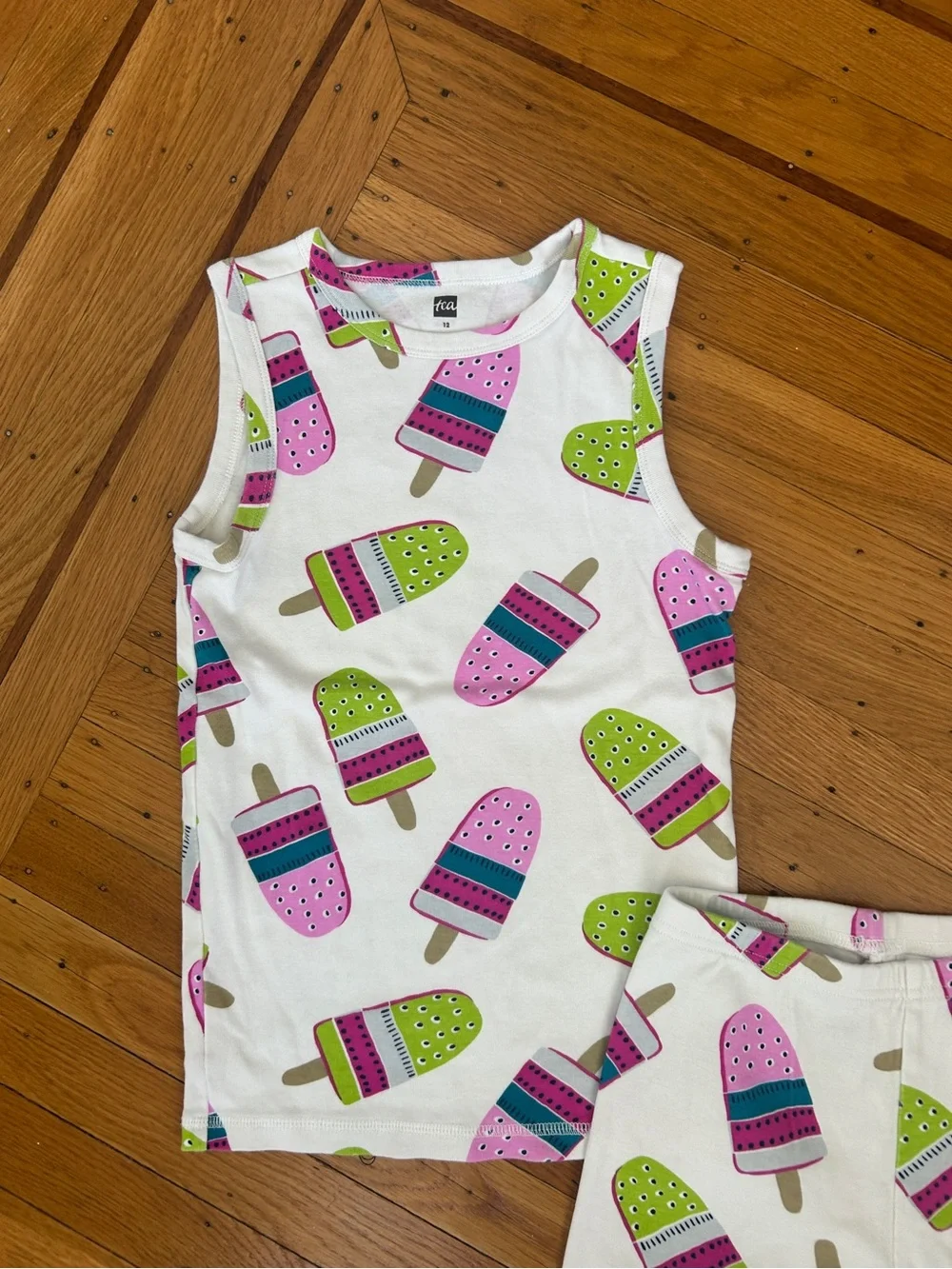 Tea Collection Summer Nights Tank Pajama Set 12 Girls Popsicle Print